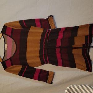 Derek Heart Striped Dress
